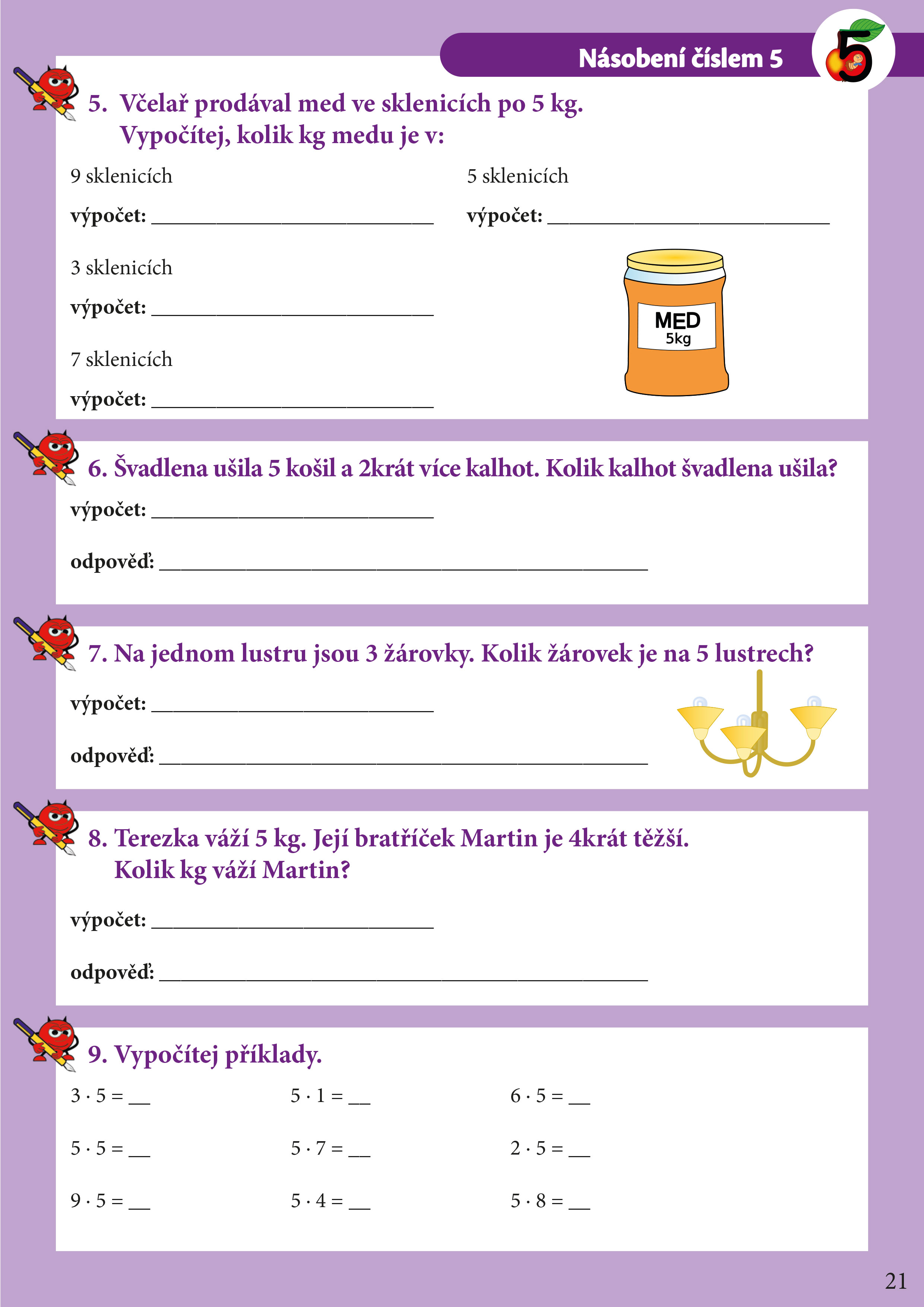 Násobilka s čertíkem Kvítkem