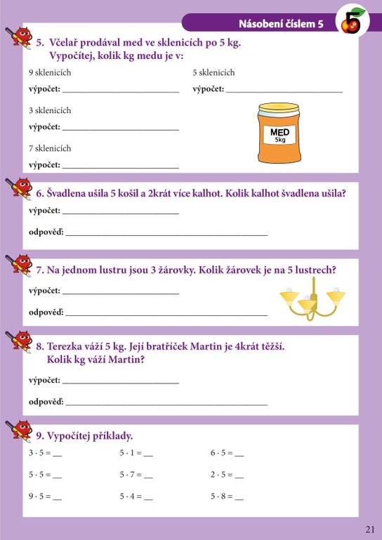 Násobilka s čertíkem Kvítkem