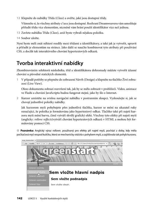 Adobe DreamWeaver CS6: Oficiální výukový kurz