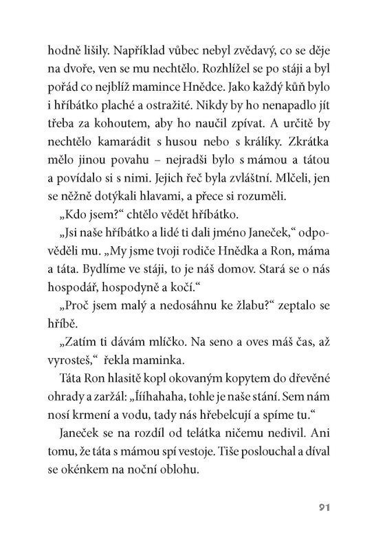 O zvědavém telátku a bázlivém hříbátku