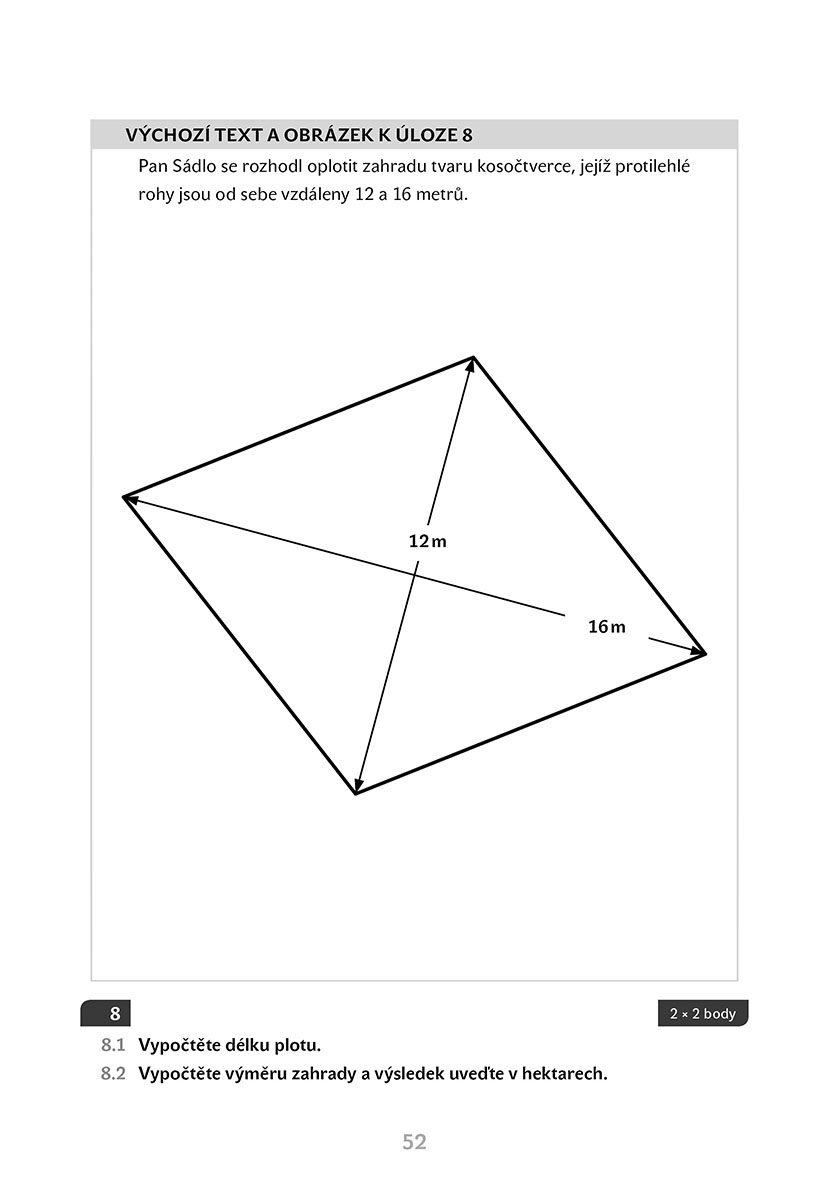 Příprava na státní přijímací zkoušky na čtyřleté obory vzdělávání - Matematika
