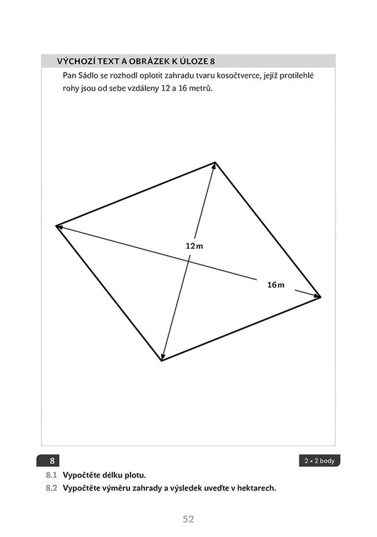 Příprava na státní přijímací zkoušky na čtyřleté obory vzdělávání - Matematika