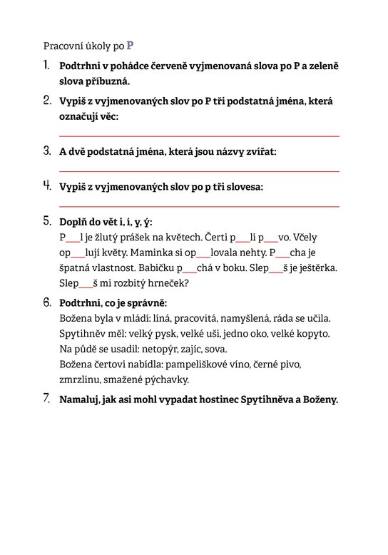 Veselé pohádky s vyjmenovanými slovy