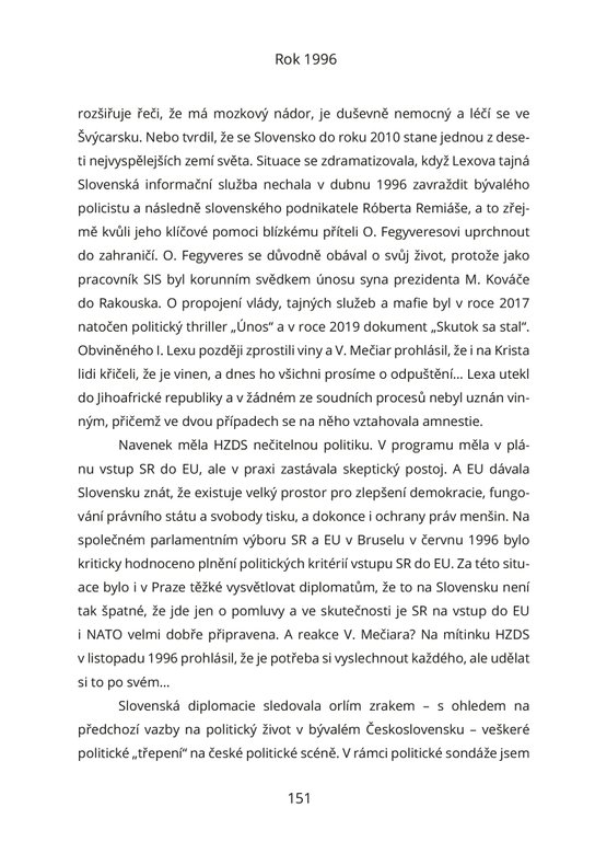 Paměti česko-slovenského diplomata napříč režimy