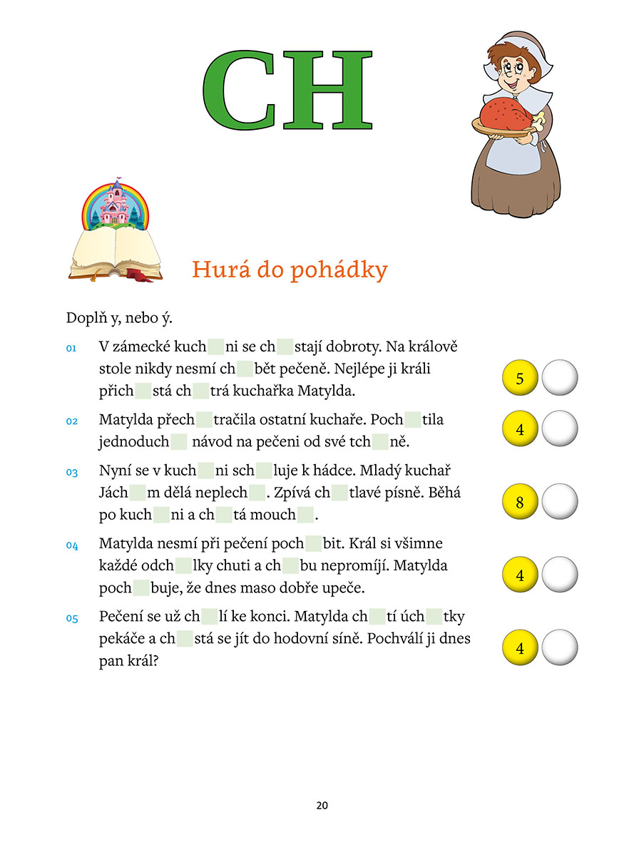 Diktáty a doplňovačky, 2. třída