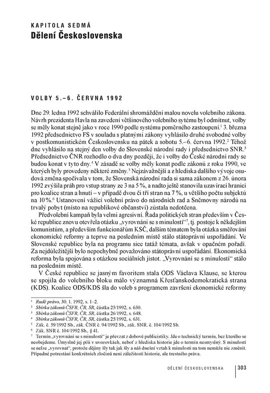 Rozdělení Československa 1989-1992