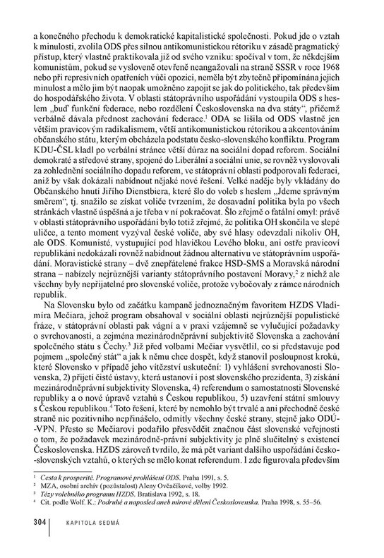 Rozdělení Československa 1989-1992