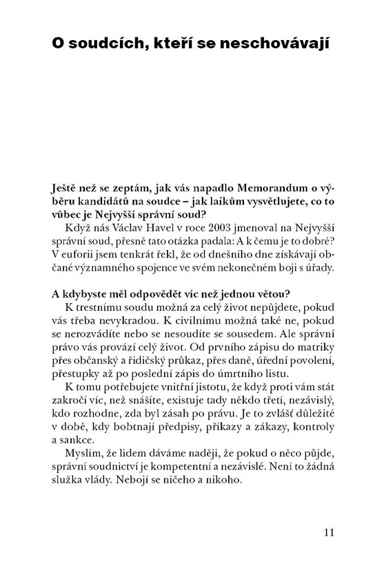 Hledání rovnováhy aneb Život soudce