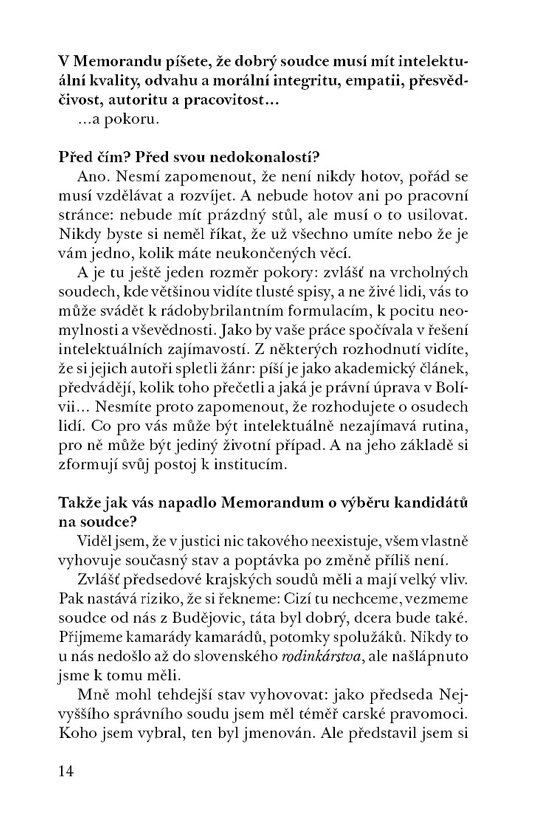 Hledání rovnováhy aneb Život soudce