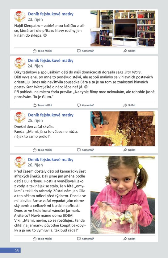 Deník fejsbukové matky (ne)končí