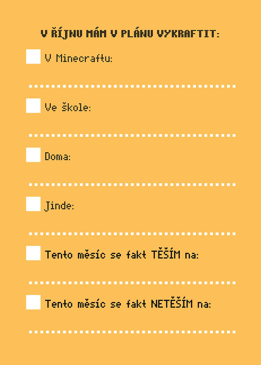 Školní zápisník pro Minecrafťáky