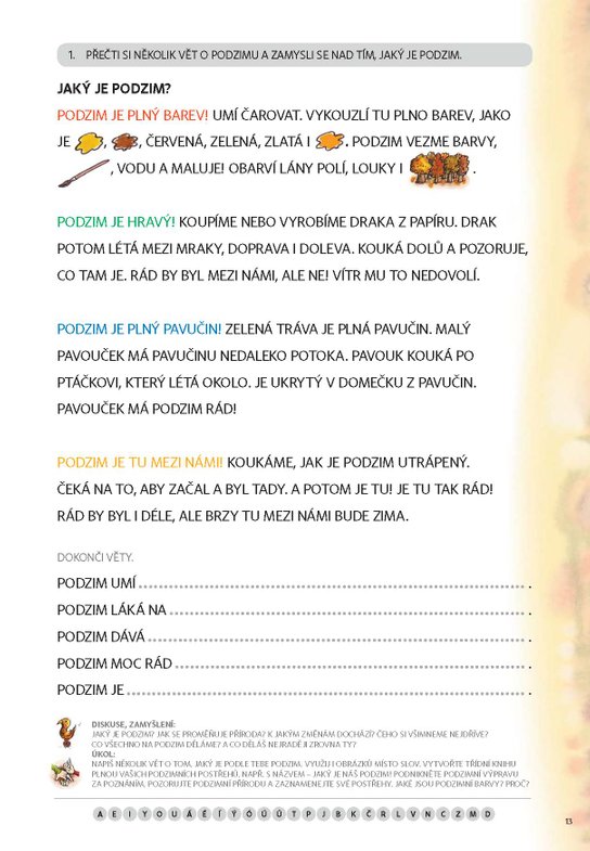 ČÍTANKA - VELKÁ TISKACÍ PÍSMENA
