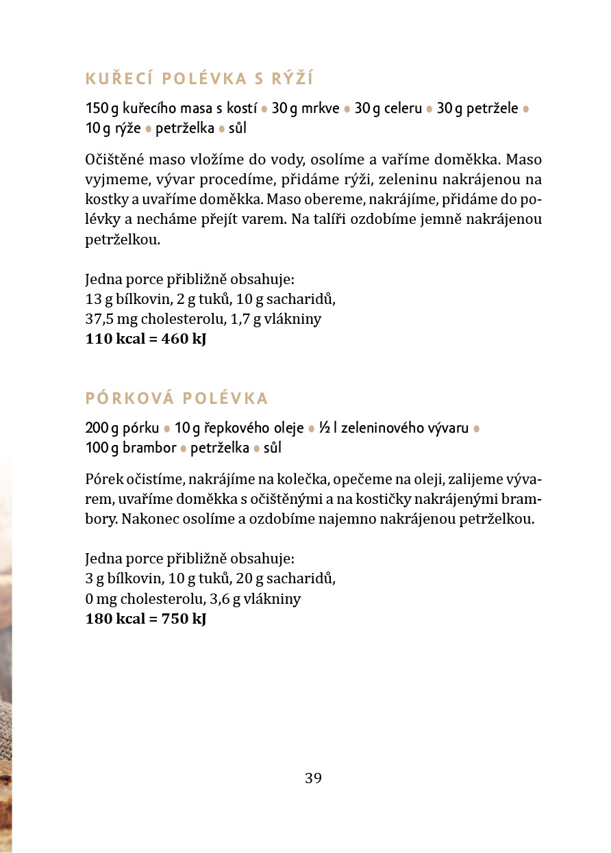 Recepty se sníženým obsahem tuků, zejména cholesterolu