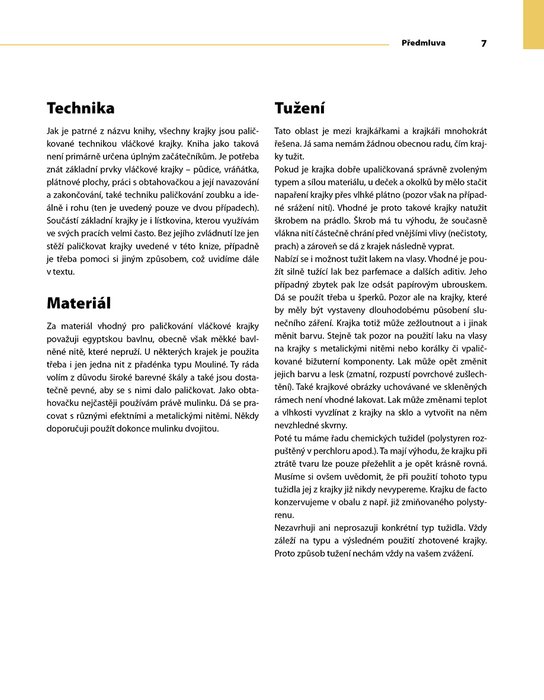 Paličkování. Variace vláčkové krajky