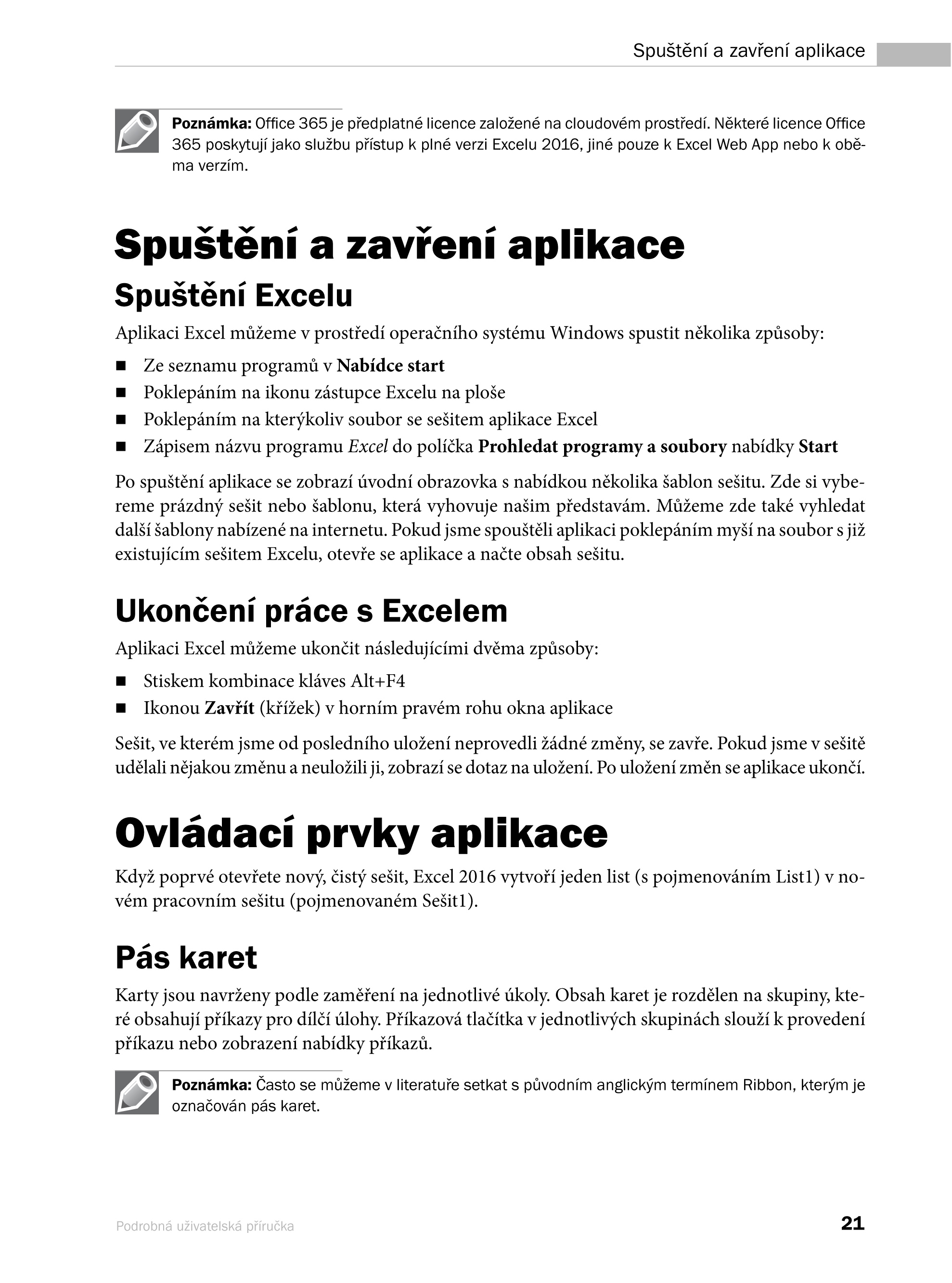 Microsoft Excel 2016 Podrobná uživatelská příručka