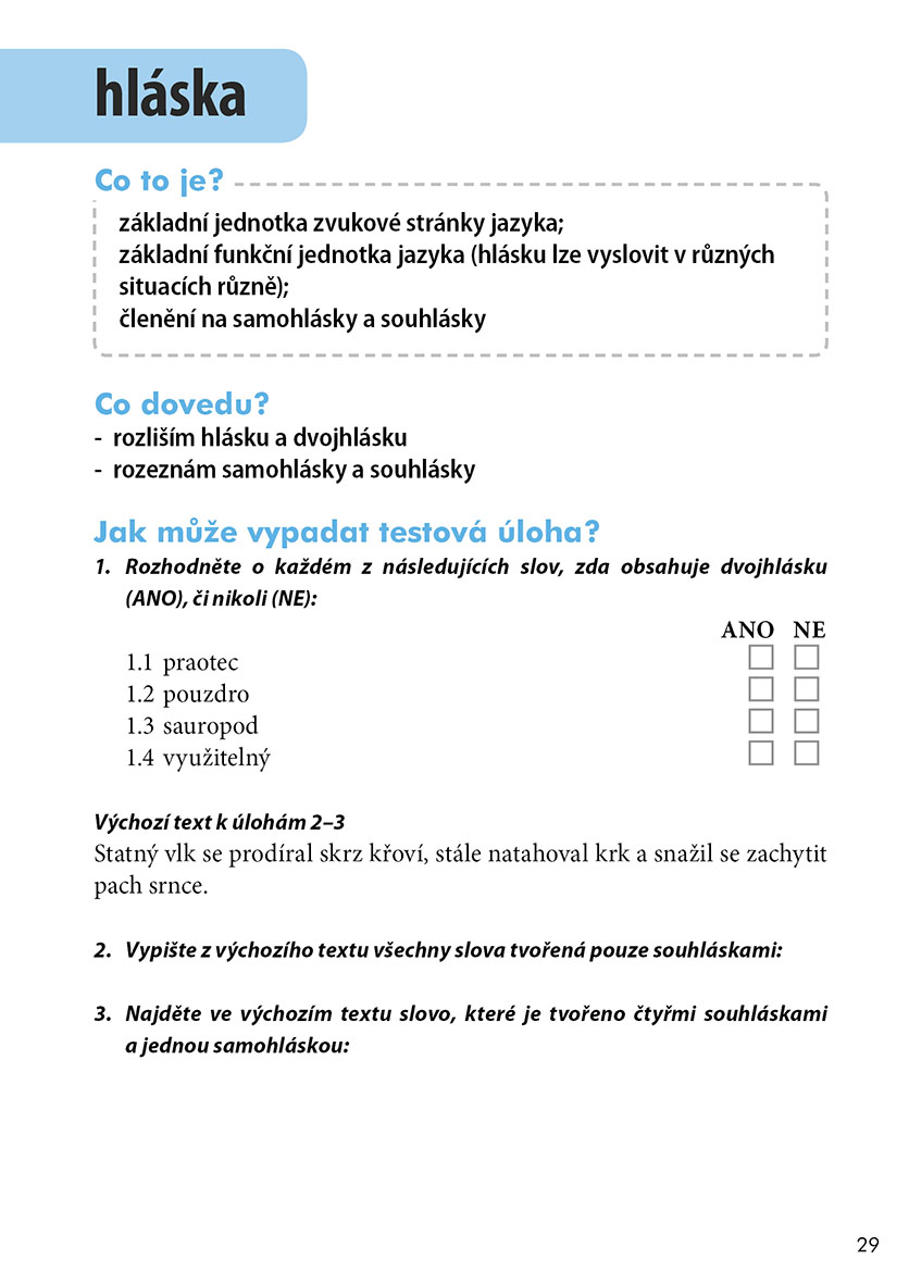 Slovníček pojmů z českého jazyka a literatury
