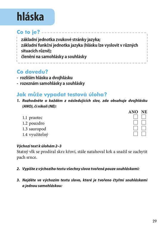 Slovníček pojmů z českého jazyka a literatury