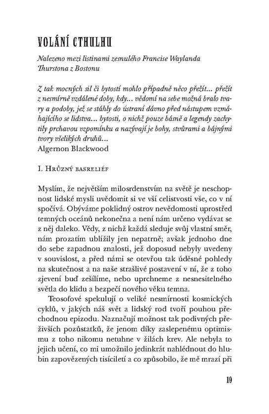 Volání Cthulhu - Spisy 3/I