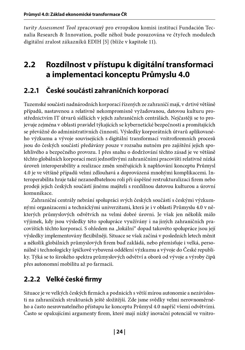 Průmysl 4.0 - Základ ekonomické transformace ČR