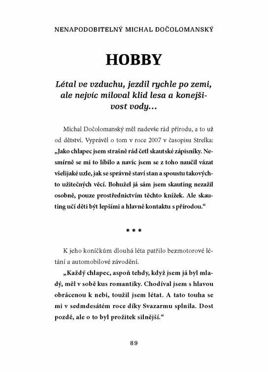 Nenapodobitelný Michal Dočolomanský