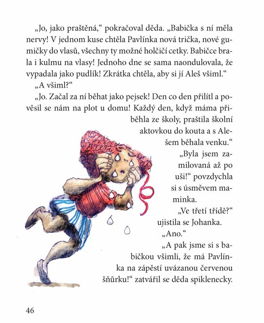 Johana s hlavou v oblacích