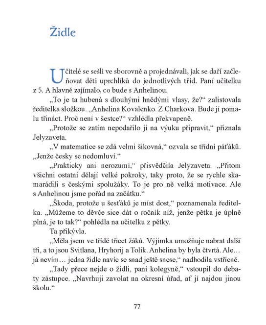 Židle pro Anhelinu