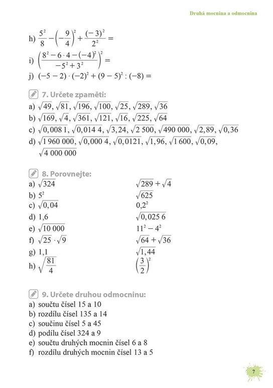 Matematika od šestky do devítky - Cvičebnice pro 8. třídu ZŠ