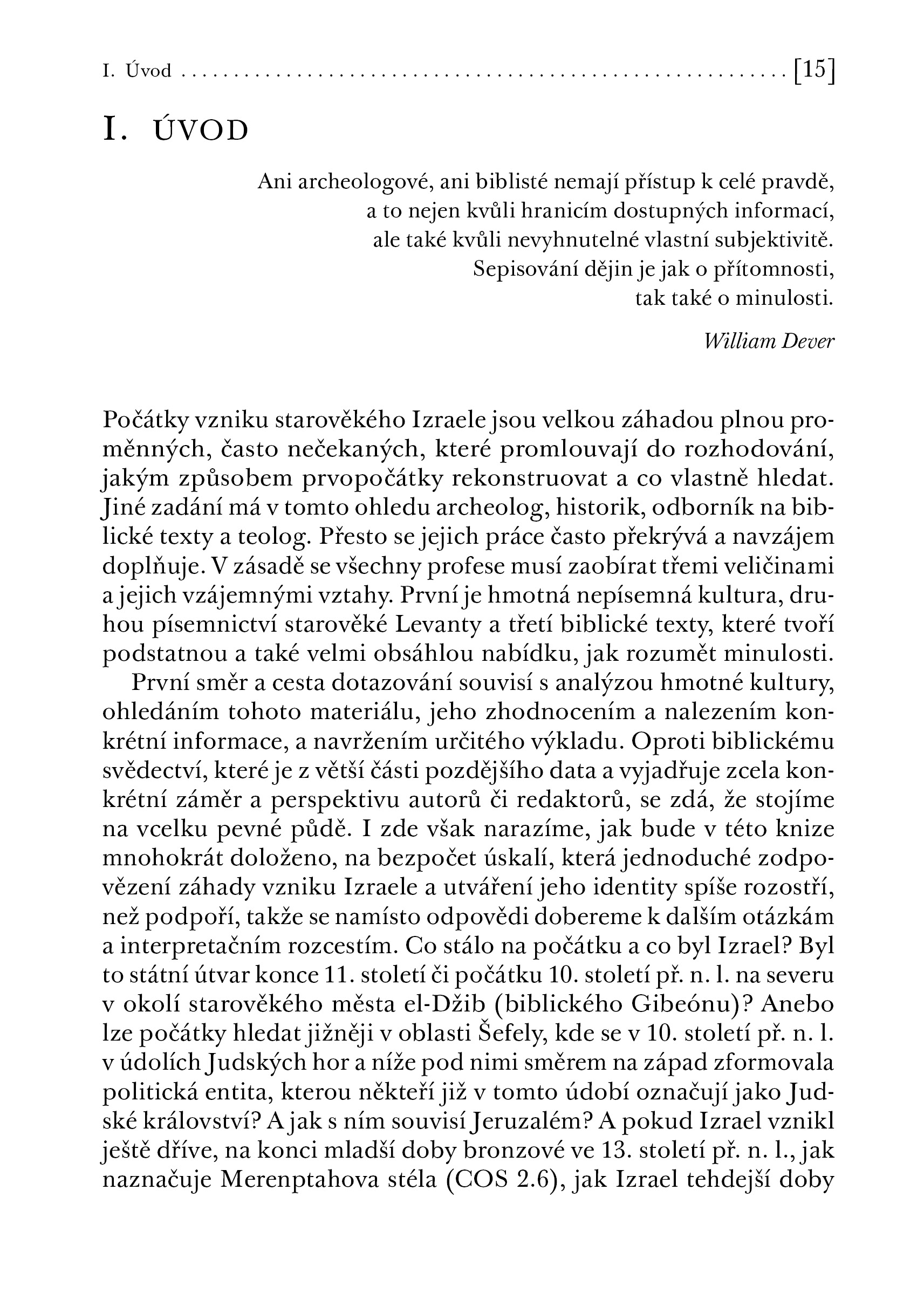 Archeologie, dějiny a utváření identity starověkého Izraele