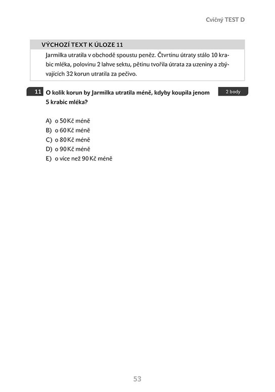 Příprava na státní přijímací zkoušky na osmiletá gymnázia - Matematika 