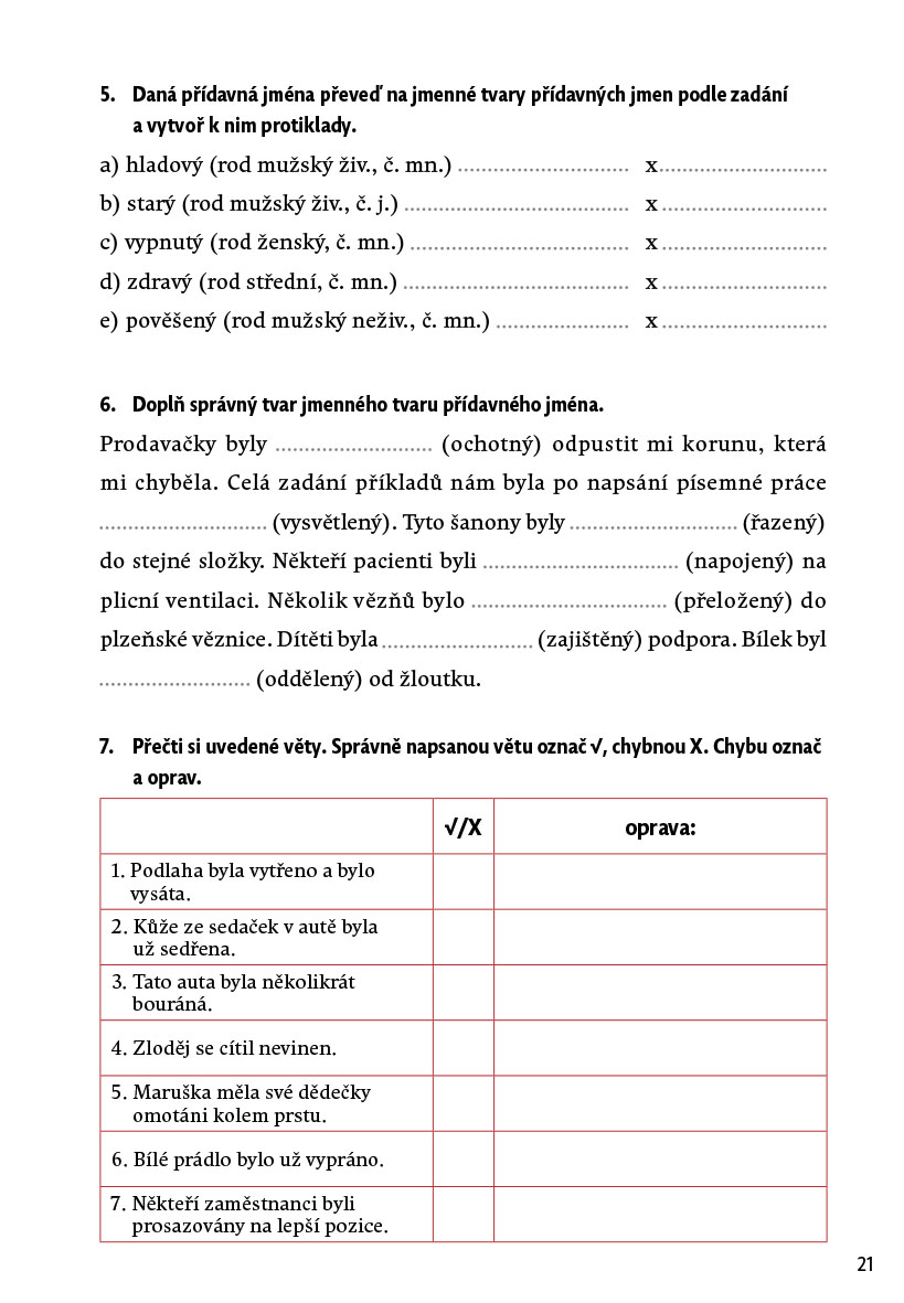 Procvičuj - Přídavná jména, zájmena, číslovky