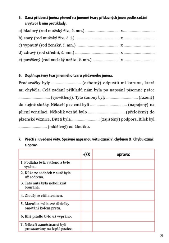 Procvičuj - Přídavná jména, zájmena, číslovky