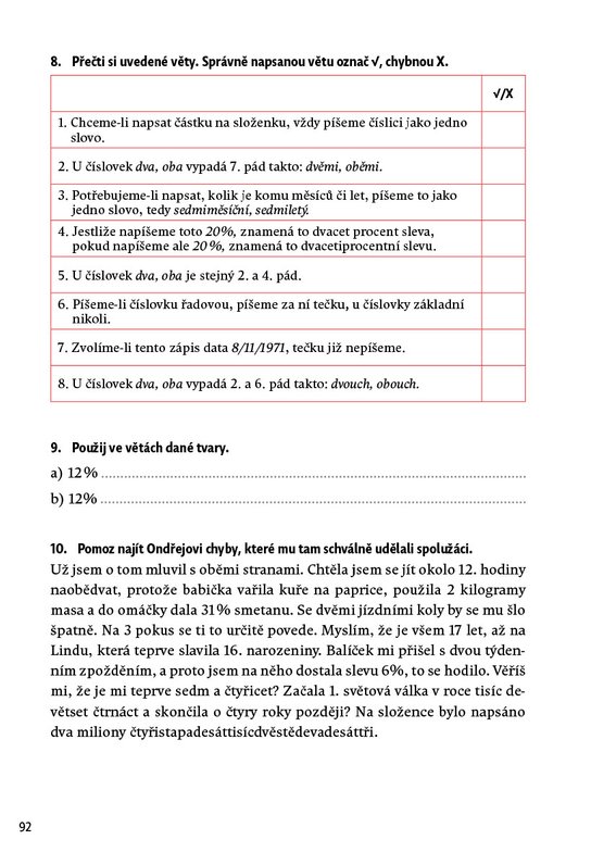 Procvičuj - Přídavná jména, zájmena, číslovky