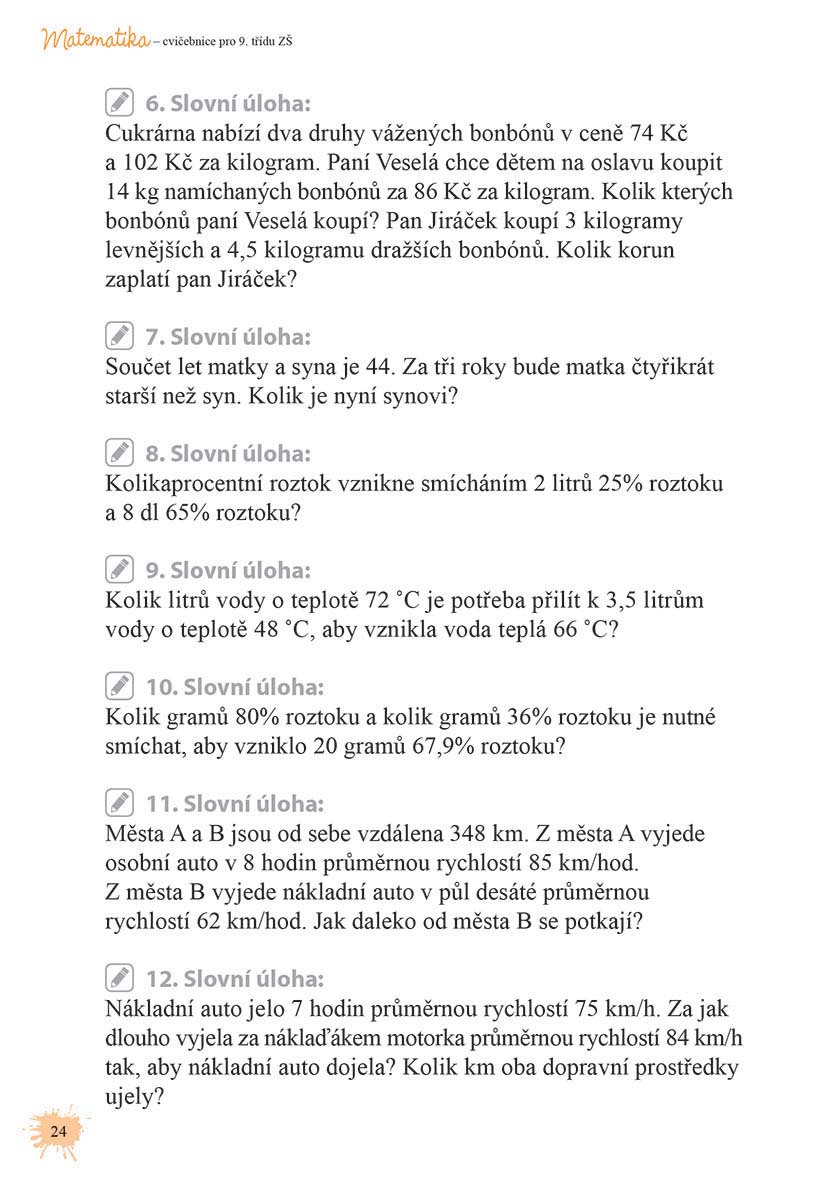 Matematika od šestky do devítky - Cvičebnice pro 9. třídu ZŠ