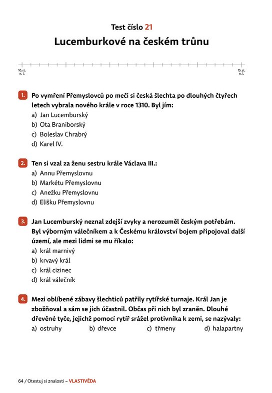 Otestuj si znalosti – Vlastivěda pro 4. třídu 
