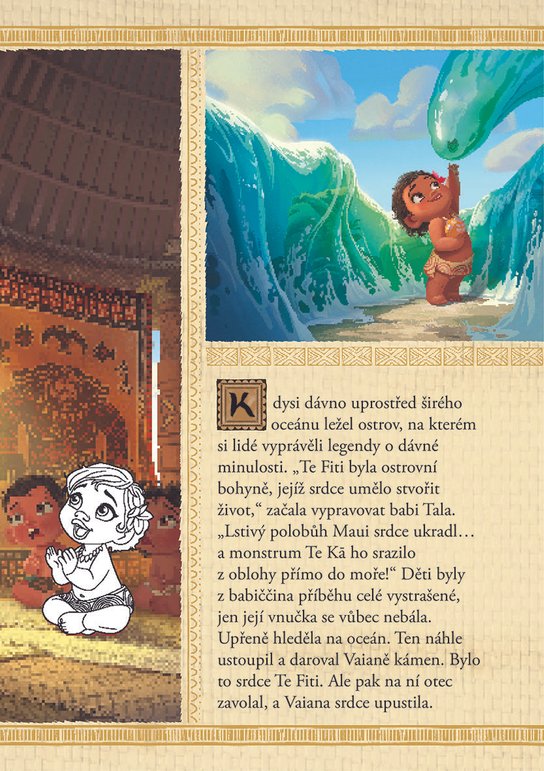 Odvážná Vaiana – Legenda o konci světa - Vybarvuj, čti si, nalepuj