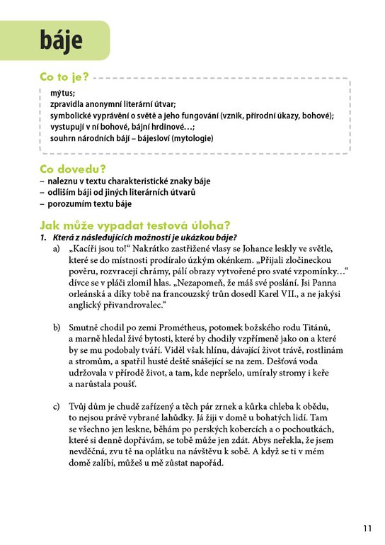 Slovníček pojmů z českého jazyka a literatury pro 2. stupeň ZŠ
