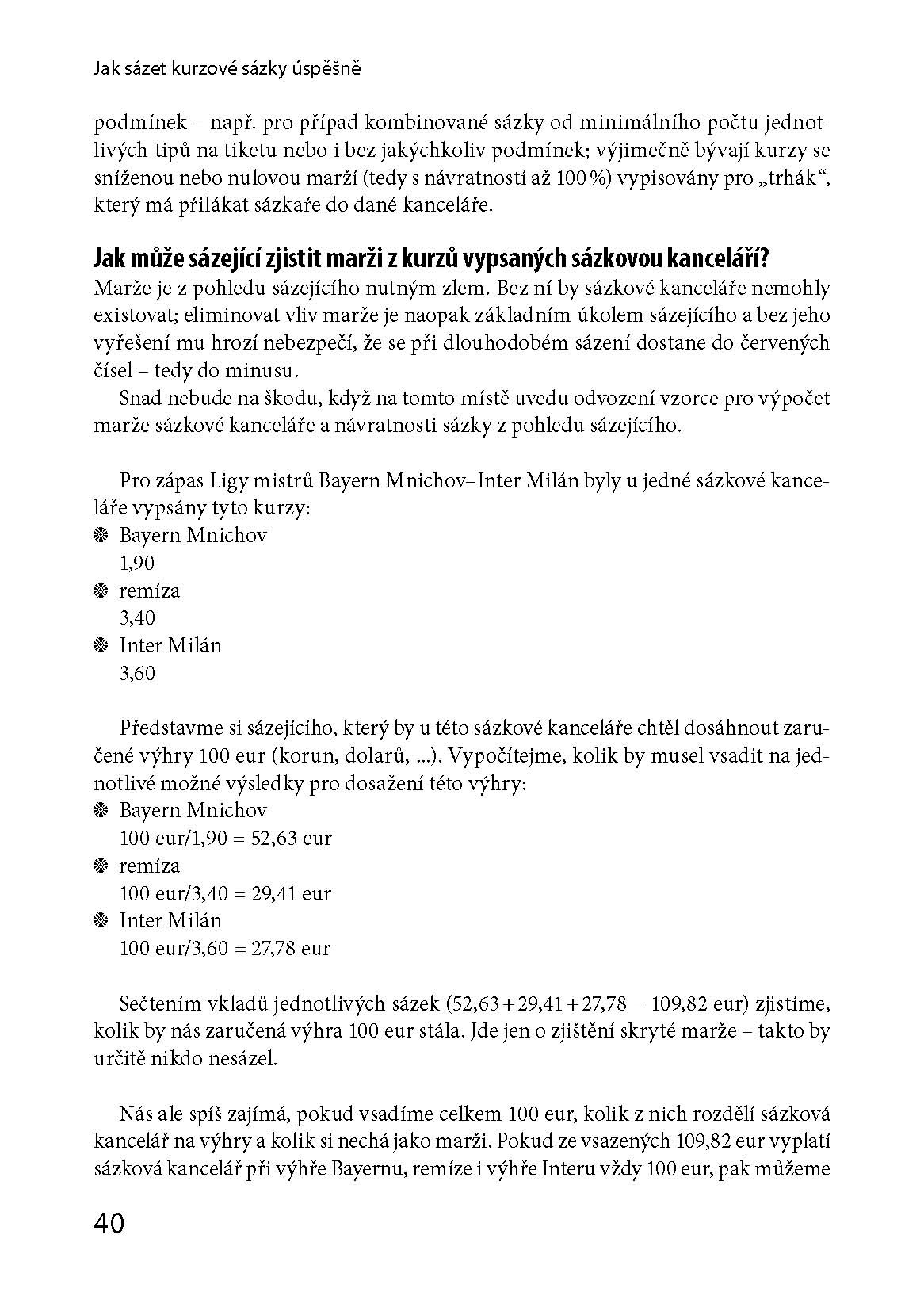 Jak sázet kurzové sázky úspěšně