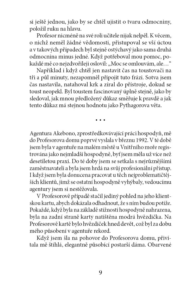 Profesorova milovaná rovnice