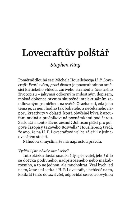 H. P. Lovecraft: Proti světu, proti životu