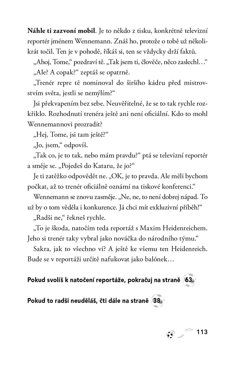 Fotbalová hvězda na mistrovství světa – gamebook 