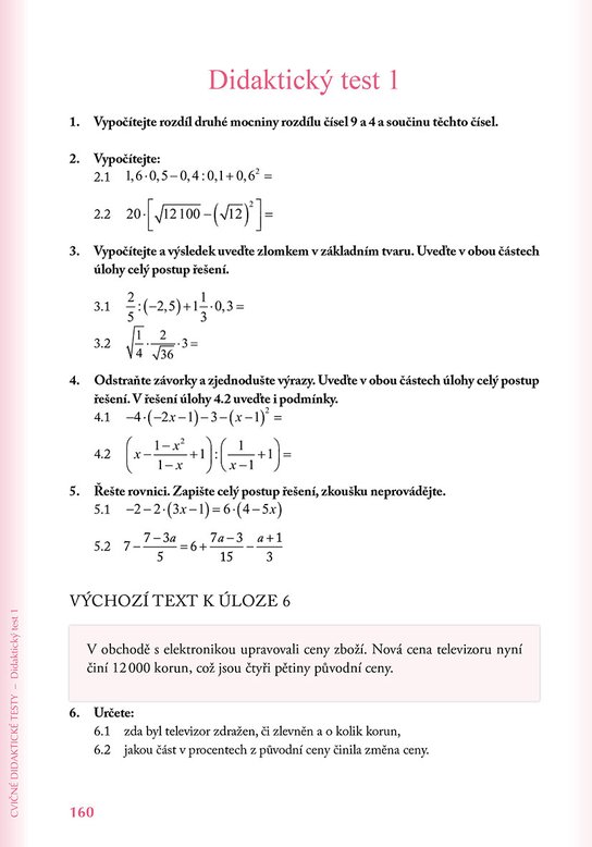 Přijímací zkoušky na střední školy – matematika