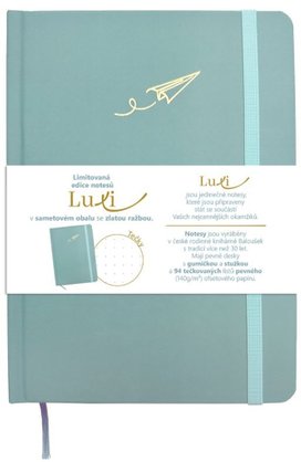 Notes Luxi tečky A5 lamino ledově modrá