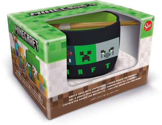 Minecraft ramen miska a hůlky