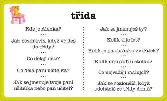 Školka výukové karty