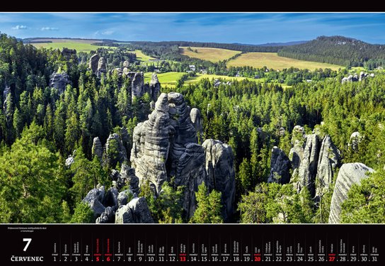 Panorama Česká republika 2025 - nástěnný kalendář