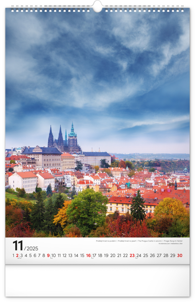 Praha 2025 - nástěnný kalendář