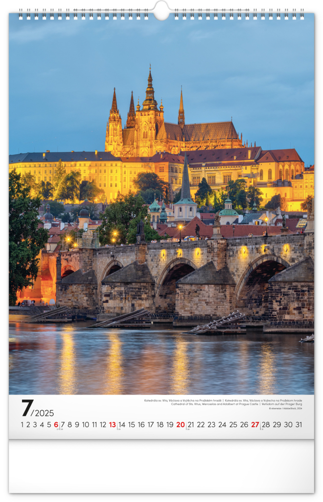 Praha 2025 - nástěnný kalendář