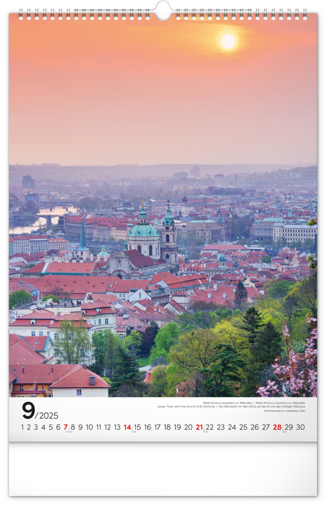 Praha 2025 - nástěnný kalendář