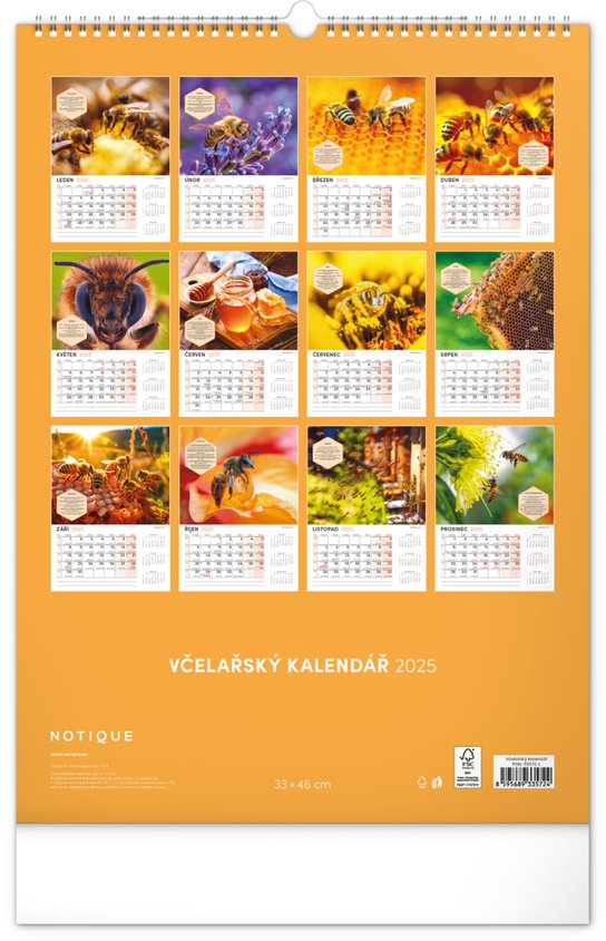 Včelařský kalendář 2025 - nástěný kalendář