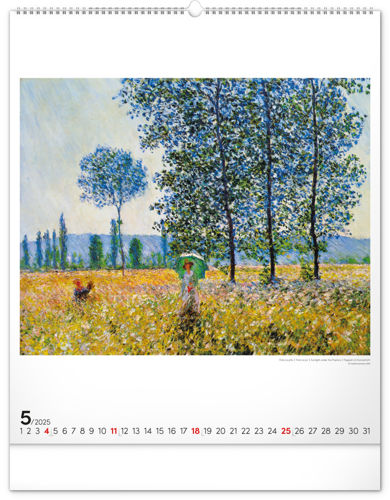 Claude Monet 2025 - nástěnný kalendář